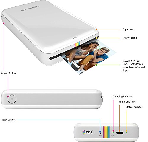 Polaroid ZIP Mobile Printer White POLMP01W for sale online